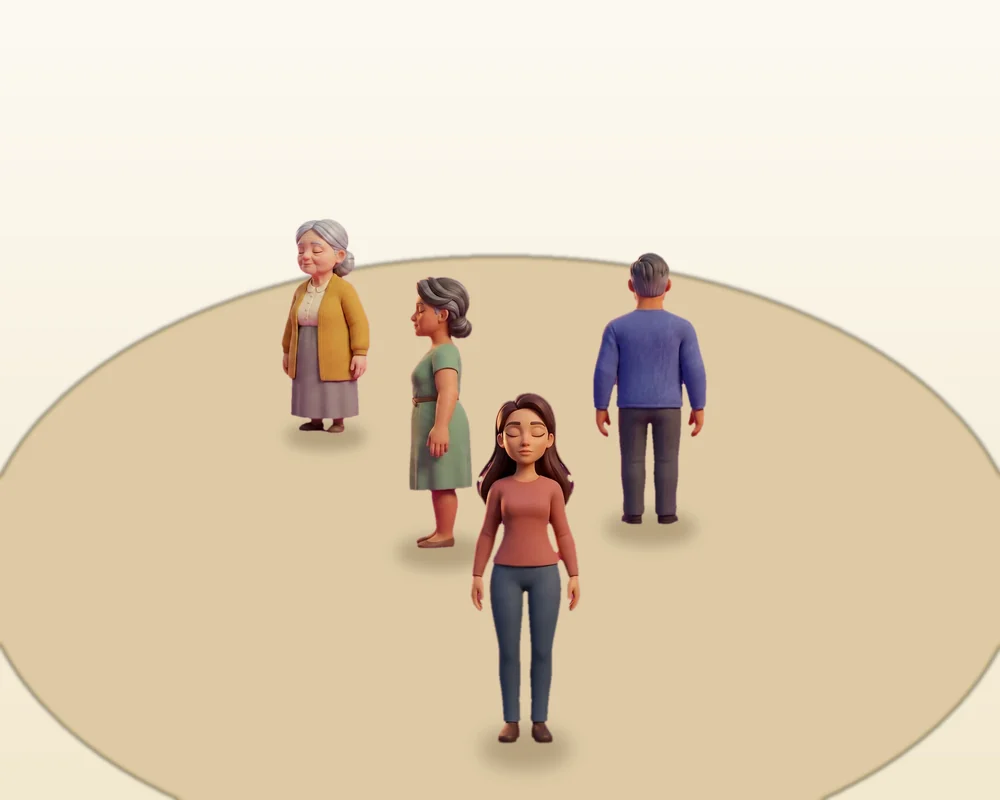 El Campo: cuatro figuras colocadas sobre el tablero de una constelación familiar